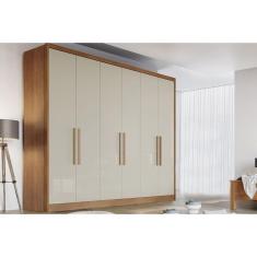 Imagem de Guarda Roupa 6 Portas E 8 Gavetas New Vértice-messina Cumaru-fendi