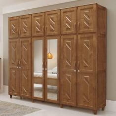 Imagem de Guarda Roupa Casal 12 Portas 3 Gavetas Imbuia