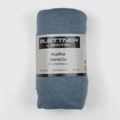 Imagem de Lençol Com Elástico Buettner Queen Malha Mescla 158mx198mx35cm Azul
