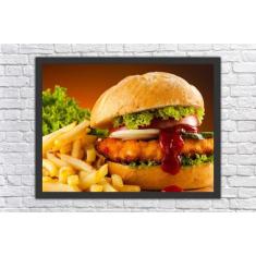 Imagem de Quadro Decorativo Hambúrguer Gourmet Cozinhas Restaurantes Decorações 