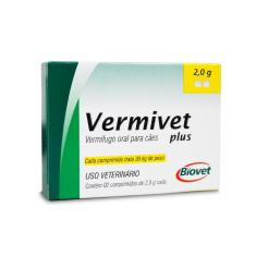 Imagem de Vermífugo Biovet Vermivet Plus 2g para Cães - 2 Comprimidos
