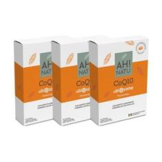 Imagem de Kit 3 Coenzima Q10 Ubiqsome Phytosome Ah! Natu Suplemento