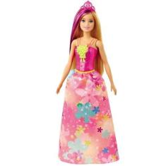 Imagem de Boneca Barbie Dreamtopia Princesa Loira Vestido Flores Gjk12 - Mattel