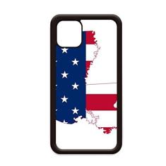 Imagem de Louisiana USA Mapa Estrelas e Listras Bandeira para iPhone 11 Pro Max Capa para Apple Mobile Case