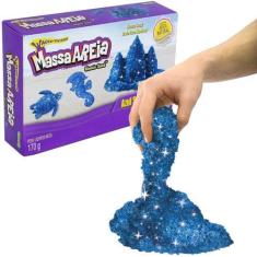 Imagem de Massa Areia Massinha Modelar Azul Safira Com Glitter - Sunny