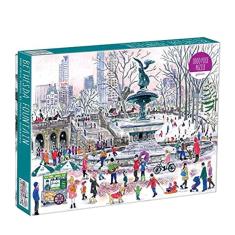 Imagem de Galison Michael Storrings Bethesda Fountain Jigsaw Puzzle, 1000 Peças, 27" x 20`` - Quebra-cabeça de arte ilustrada com cena de um Marco central 