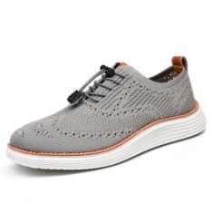 Imagem de GSOHINO Tênis masculino leve casual Oxfords Business Walking Shoes Mocassim confortável malha respirável suporte arco, Cinza, 39