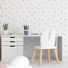 Imagem de Papel de Parede Adesivo Triângulos Minimalistas N05038 Rolo de 0,58x3,00