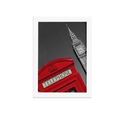 Imagem de Quadro Londres Big Ben Foto Telephone Moldura  22x32cm