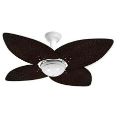 Imagem de Ventilador de Teto Office Jet Aspen Venti-Delta Branco Rattan Marrom 110V