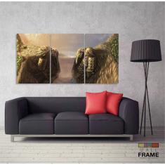 Imagem de Quadro Decorativo Naruto Vale Do Fim Mosaico Tecido 3 Peças