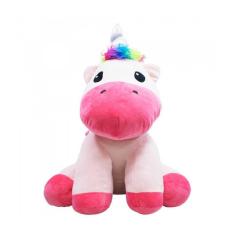 Imagem de Unicórnio De Pelúcia Rosa Sentado 30 Cm