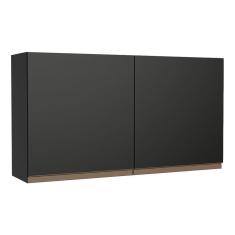 Imagem de Armário Aéreo Reims 120cm 2 Portas Preto Madesa