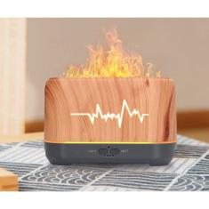 Imagem de Umidificador Difusor Aromático Ultrassônico Com Controle Remoto Simula Chamas