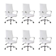 Imagem de Conjunto com 6 Cadeiras de Escritório Diretor Giratórias Cleaner 