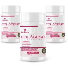Imagem de 3X Tutti Colágeno Hidrolisado+Ácido Hialurônico+Q10+Biotina+Vit 60 Cápsulas 600Mg Tuttiflora