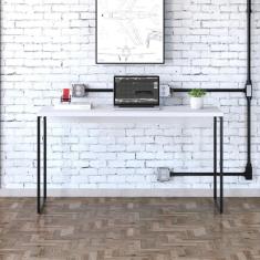 Imagem de Mesa Dynamica 135x50x75cm Branco Chess - Est.preta Branco Chess - Est.preta