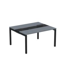 Imagem de Mesa Plataforma Dupla com Pé de Aço para Coworking 140x120 Pdc14/12/2p Grafito/Preto