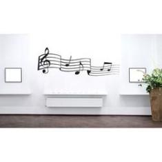 Imagem de Adesivo Decorativo de Parede Nota Musicais grande para sala e quarto