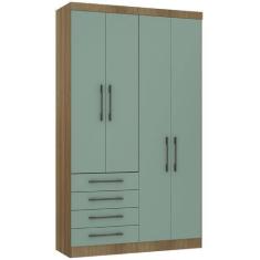 Imagem de Guarda Roupa Modulado 134,50cm 4 Portas E 4 Gavetas Paris Luciane Móve