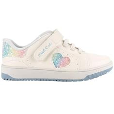 Imagem de Tênis Infantil Menina Casual Dia a Dia Escola Passeio Retrô Conforto Calce Fácil com Brilhos Pink Cats V4742