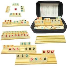 Imagem de Jogo de tabuleiro Rummy Cube Soopotay 160 peças com 6 prateleiras e es