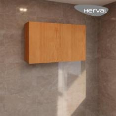 Imagem de Armário Aéreo Para Cozinha Herval Denver, 2 Portas, Freijó Rocks, 120