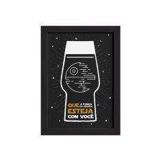 Imagem de Quadro Geek Jedi Força Cerveja Moldura  33x43cm