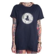 Imagem de Camiseta blusao feminina goku nuvem lua dragon ball