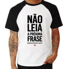 Imagem de Camiseta Raglan Não Leia A Próxima Frase - Foca Na Moda