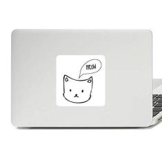 Imagem de Adesivo de vinil  com cabeça de gato mewing animal paster para laptop decoração de PC