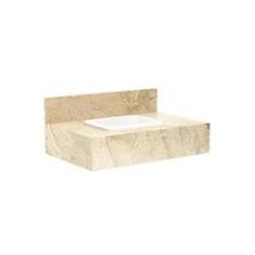 Imagem de Gabinete Para Banheiro Com Cuba Embutida Max 80 32x80cm Travertino