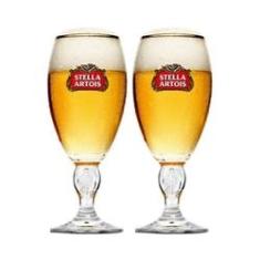 Imagem de Jogo de Taças de Vidro para Cerveja Stella Artois 2 Unidades de 250ML