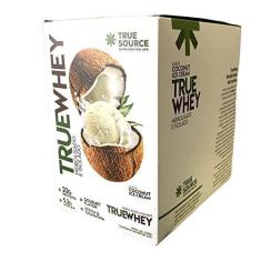 Imagem de True Source True Whey Display 320G (10 Sachês De 32G) - Hidrolisado E Isolado Coconut Icecream