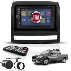Imagem de Kit Central Multimídia Mp5 2 Din Bt Espelha Dvd Fiat Strada - First Op