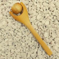 Imagem de Rolo Massageador Facial Roller De Bambu Natural - 12,5 Cm - Lojinha Ua