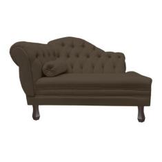 Imagem de Recamier Larissa Estofado Sala 120 Cm Direito De Quem Senta Suede Marr