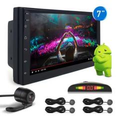 Imagem de Kit Multimídia Android + Câmera Ré + Sensor Ré Cinza Grafite Meriva 20