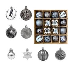 Imagem de Enfeites de árvore de Natal, conjunto de decoração de bola de Natal para decoração de outono, Halloween, vermelho, verde e dourado, conjunto de enfeites de árvore pendurada à prova de estilhaçamento