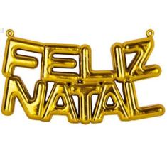 Imagem de Enfeite de Natal Pendulo Natalino Dourado lindo - Brilho e charme para