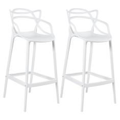 Imagem de Kit 2 Banquetas Altas Masters Allegra Branco Branco