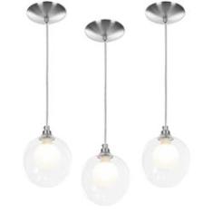 Imagem de kit 3 Lustres Pendentes Harmony Bolinha Escovado Marryluz