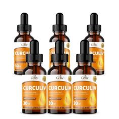 Imagem de 6x Curculiv - Cúrcuma e Colágeno Tipo II Gotas 30ml Celliv