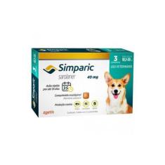 Imagem de Antipulgas Zoetis Simparic 40 Mg Para Cães 10,1 A 20 Kg - 3 Comprimido