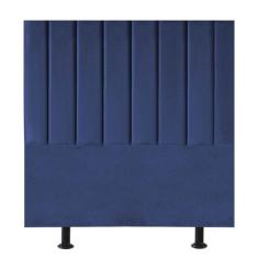 Imagem de Cabeceira Estofada Cama Box Solteiro 90 Cm Maisa Suede azul Marinho