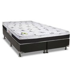 Imagem de Cama Box Queen: Colchão Espuma Luckspuma D33/AG65 Aspen 50 + Base CRC Suede Black(158x198)