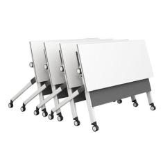 Imagem de Mesas de Conferência Mesa Dobrável Da Parte Superior Da Aleta Da Mesa Da Sala De Conferências De 4 Pces, Mesa Móvel Moderna Do Treinamento Do Seminário Da Mesa Do Escritório Para Salas De Reuniões, Fá