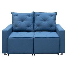 Imagem de Sofá Retrátil e Reclinável 2 lugares Bariloche 1.50cm C/ Molas -  Linho