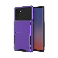 Imagem de SORAKA Capa para Samsung Galaxy Note10 Plus com porta-cartões Capa para carteira Samsung Galaxy Note10 Plus 5G Capa PC TPU 2 em 1 de camada dupla Capa à prova de choque com capacidade para 5 cartões