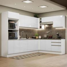 Imagem de Cozinha Completa de Canto 100% MDF Madesa Acordes 479003 Armário e Bal